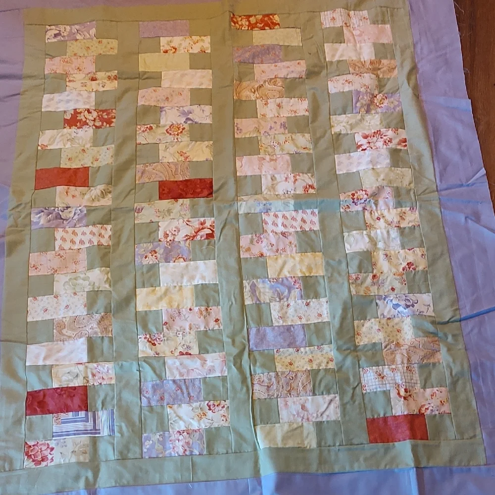 Hand Crafted Zip It Patchwork Quilt Top